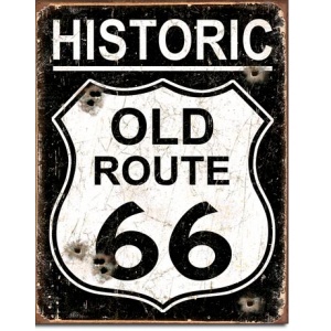 old-route-66-tin-sign-weathered